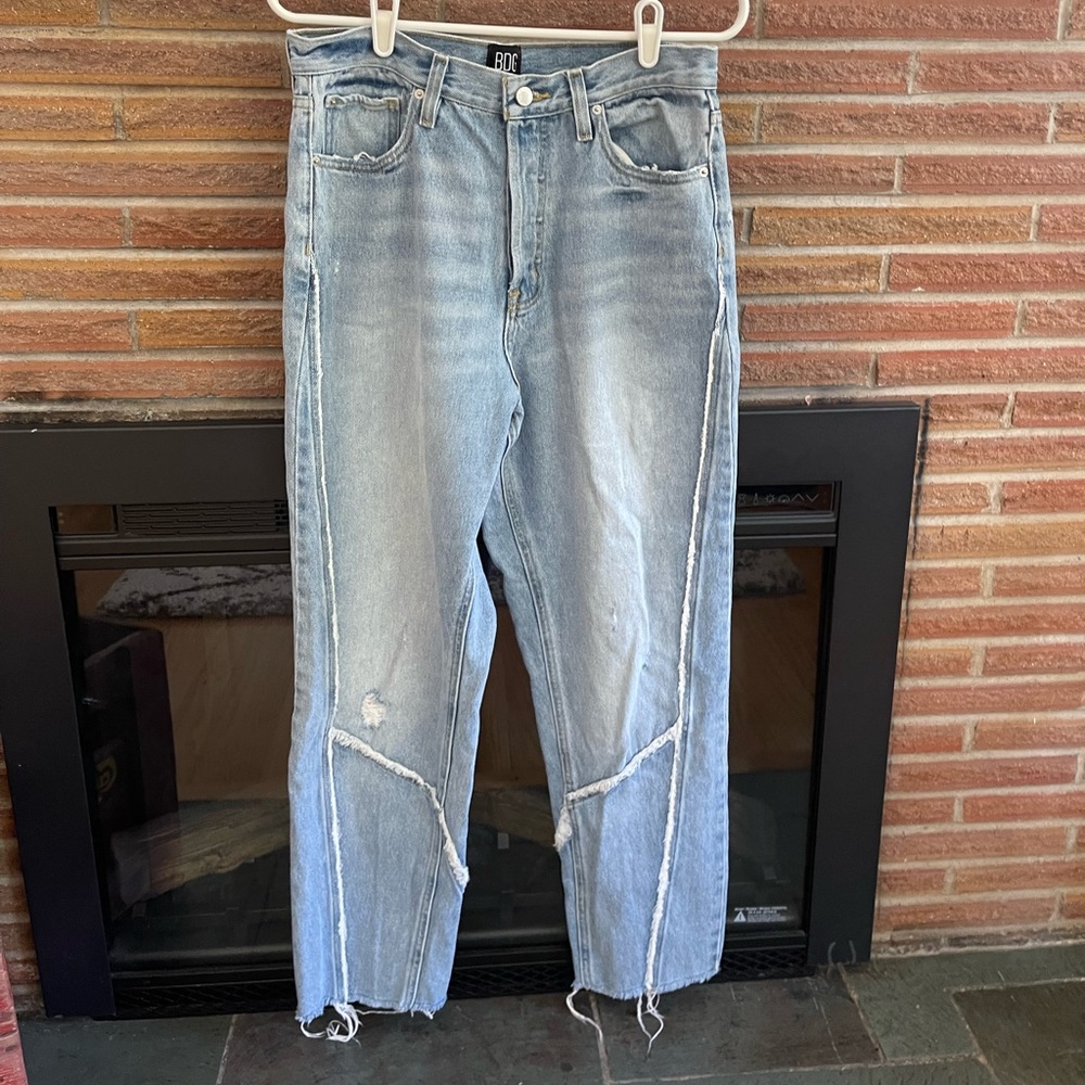 BDG stitched straight legged jeans